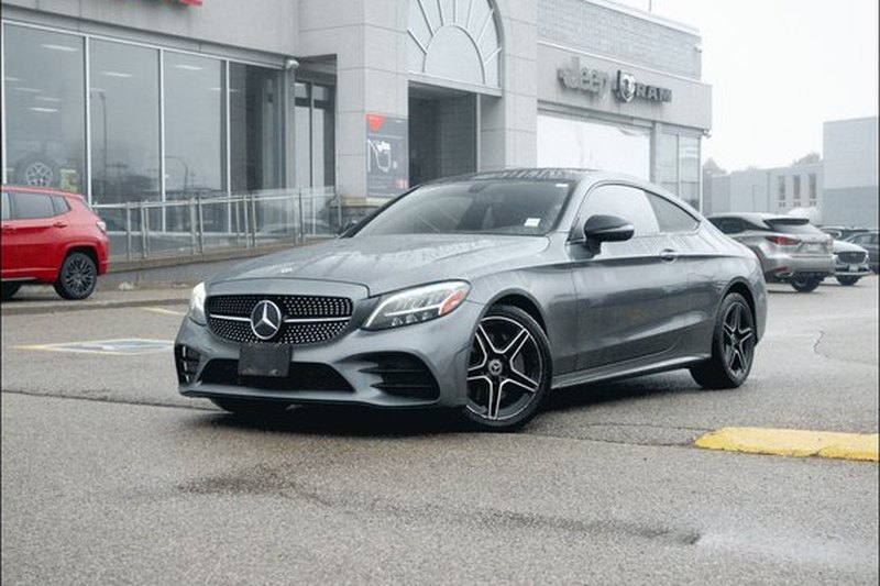 The same Mercedes-Benz C300 after colour and exposure correction, still on the lot.